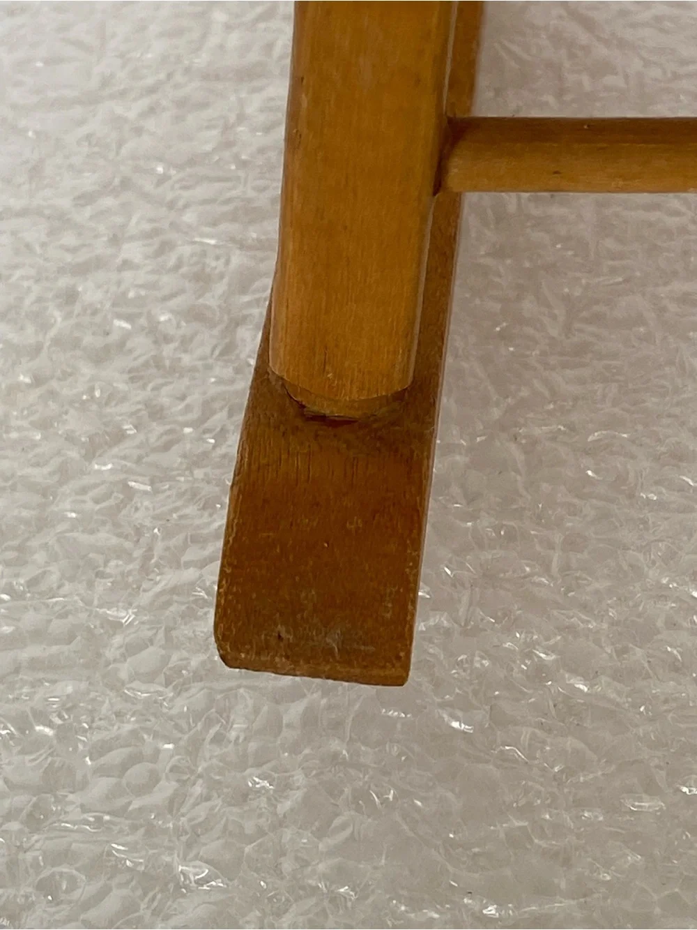 Vintage Strombecker Wooden T-Back Armed Rocking Chair Seat Doll House Furniture